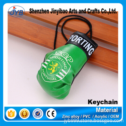 custom various cotton stuffing toy key ring boxing glove keychain